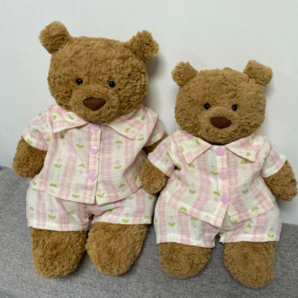Bartholomew bear cute clothes outfits - Pink stripe sleepwear(medium) - Picture 1 of 3